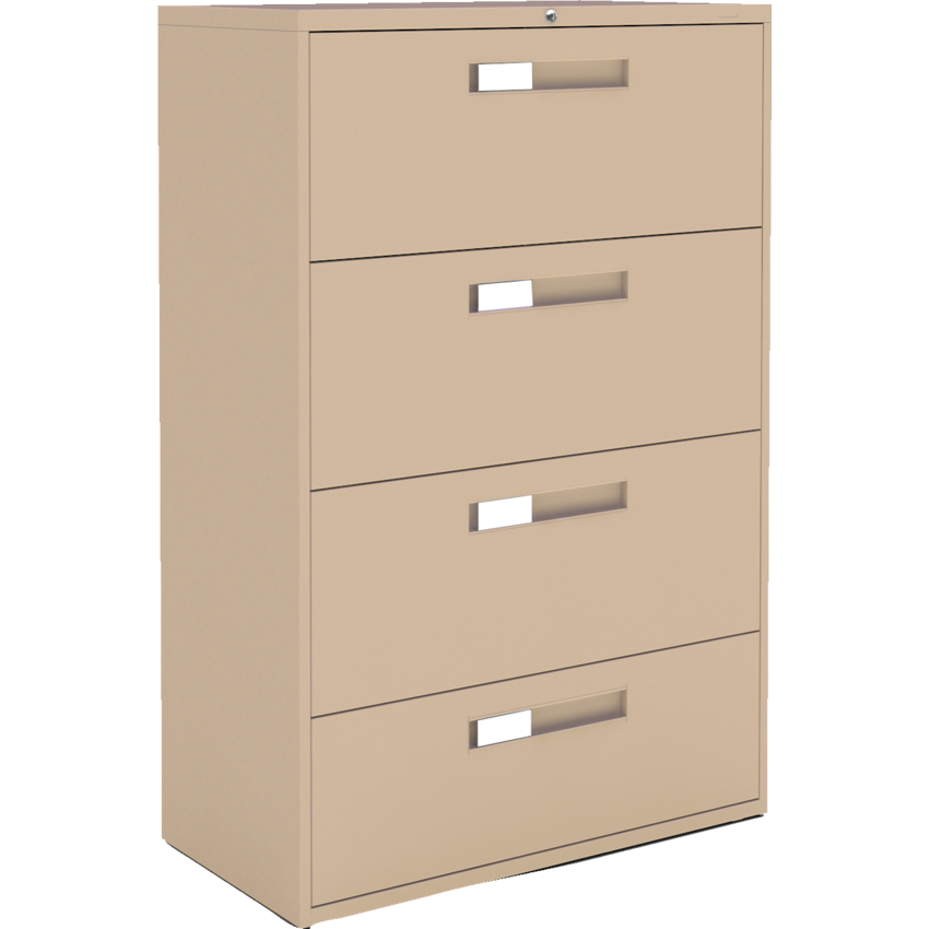 Global® Fileworks® 9300 Series Lateral File Cabinet 4-Drawer Nevada
