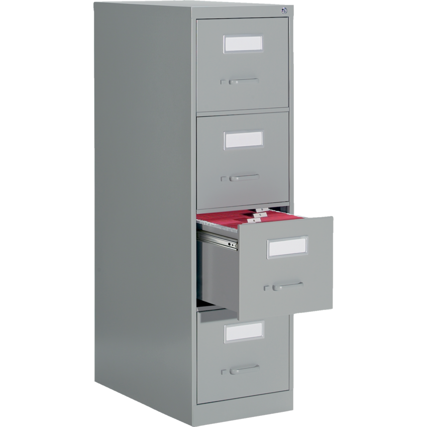 Global® Fileworks® 2600 Series Vertical File 4-Drawer Letter Grey