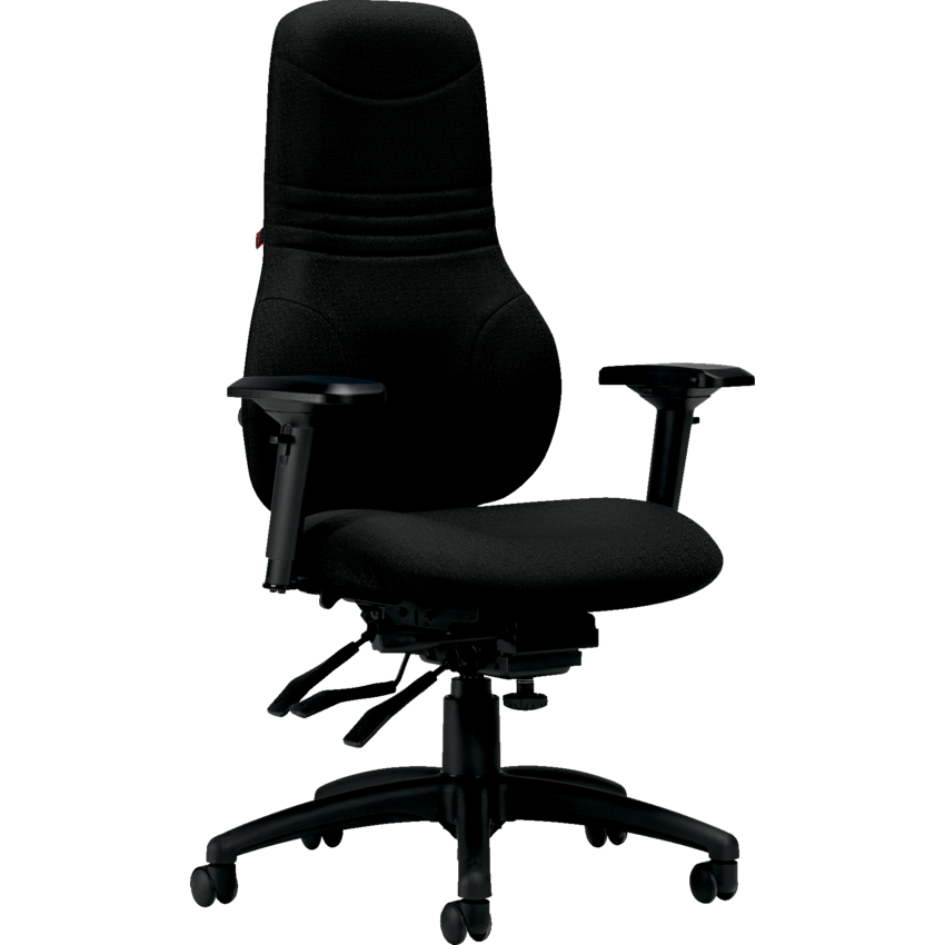 Basics® Ergo Boss™ Multi-Tilter Chair Executive Back Generous Seat Fusion Fabric Carbon
