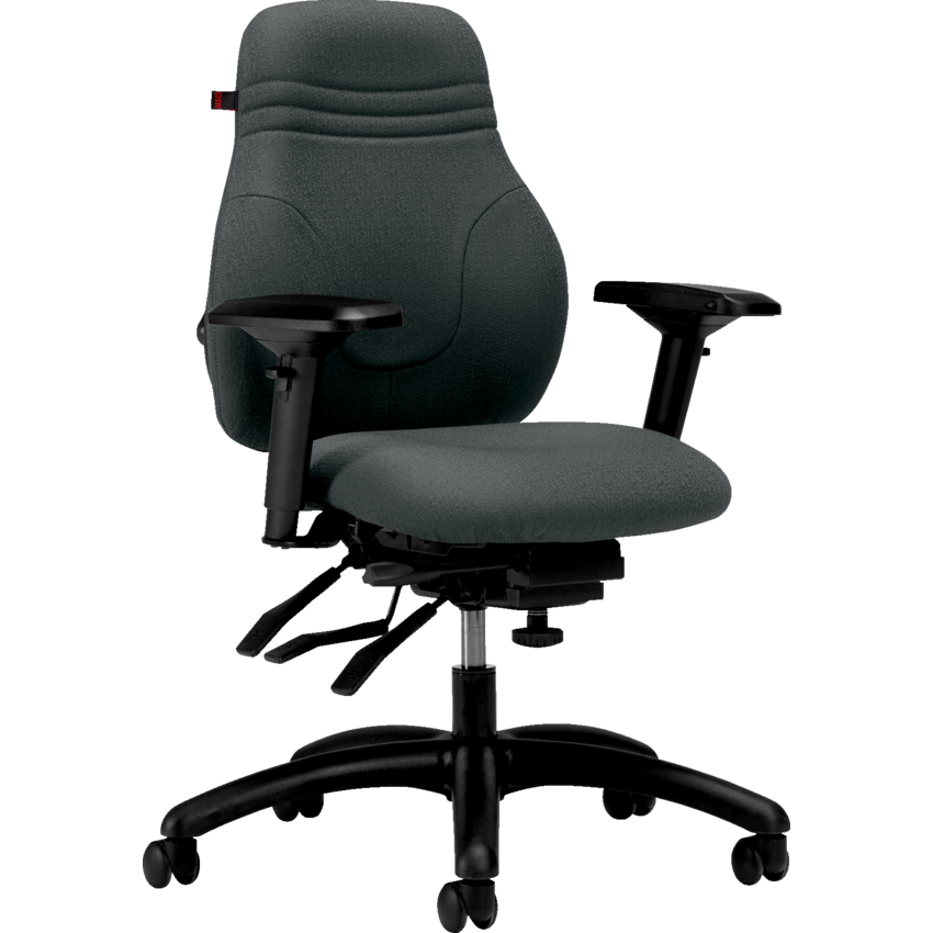 Basics® Ergo Boss™ Multi-Tilter Chair Medium Back Small Seat Fusion Fabric Graphite