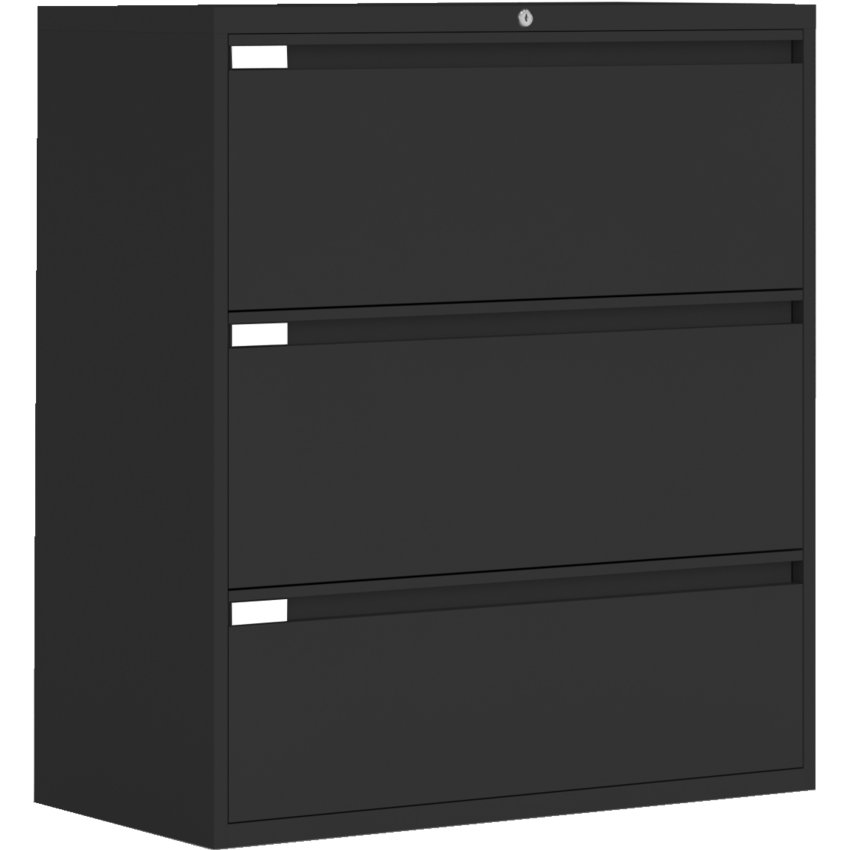 Global® Fileworks® 9300 Plus 3-Drawer Lateral File Cabinet Black