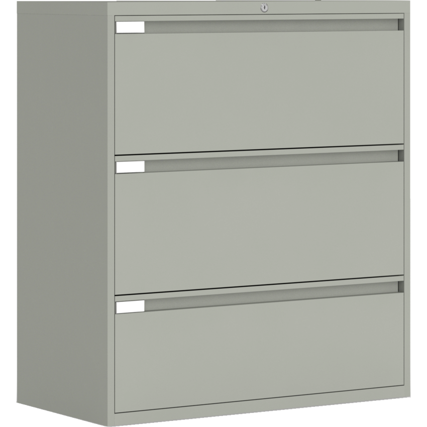 Global® Fileworks® 9300 Plus 3-Drawer Lateral File Cabinet Grey