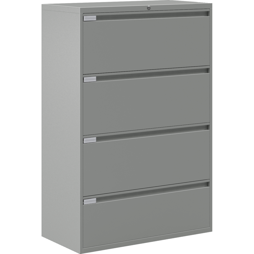Global® Fileworks® 9300 Plus 4-Drawer Lateral File Cabinet Grey