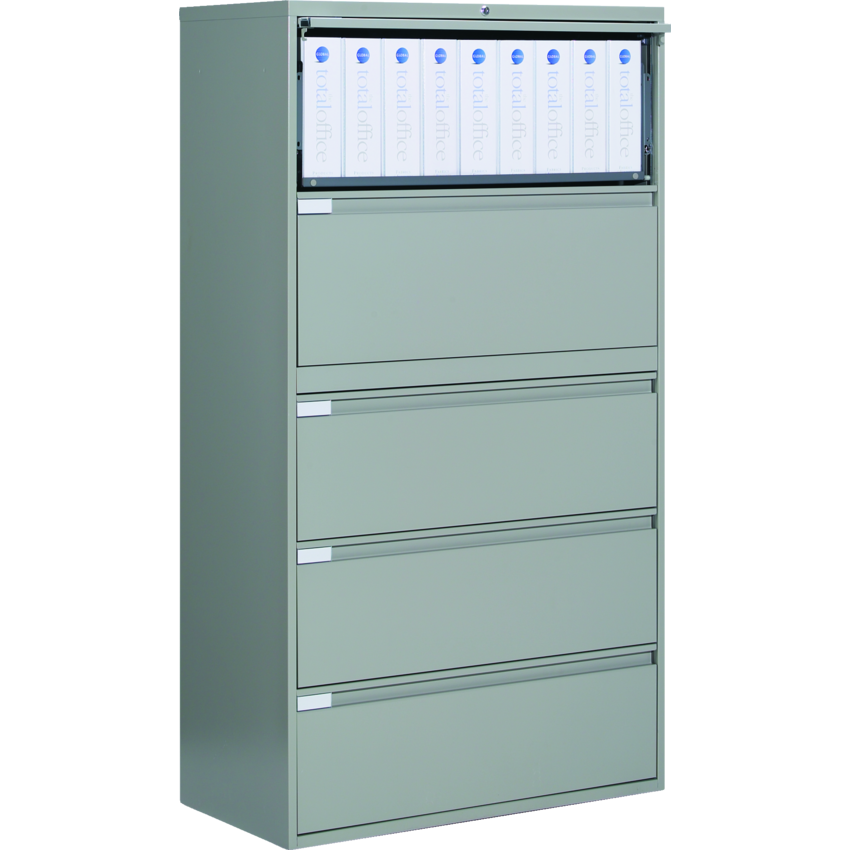 Global® Fileworks® 9300 Plus 5-Drawer Lateral File Cabinet Grey