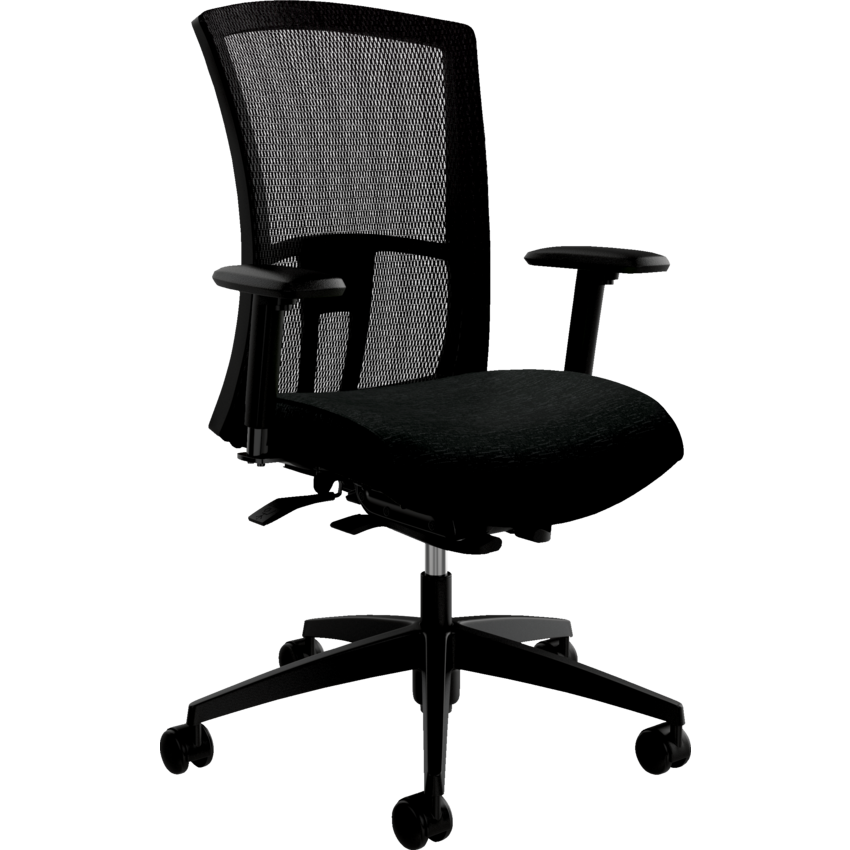 Global® Vion™ Weight Sensing Synchro-Tilter Chair High Back Urban Fabric Black Coal