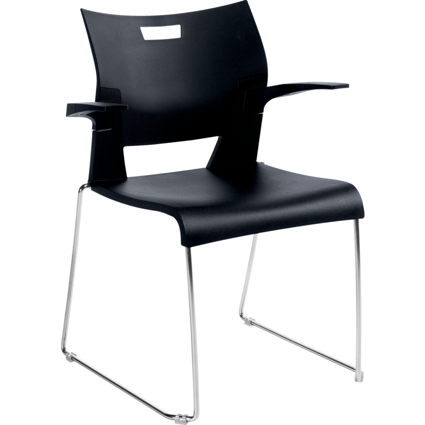 Global® Duet™ Stacking Chair With Arms Night
