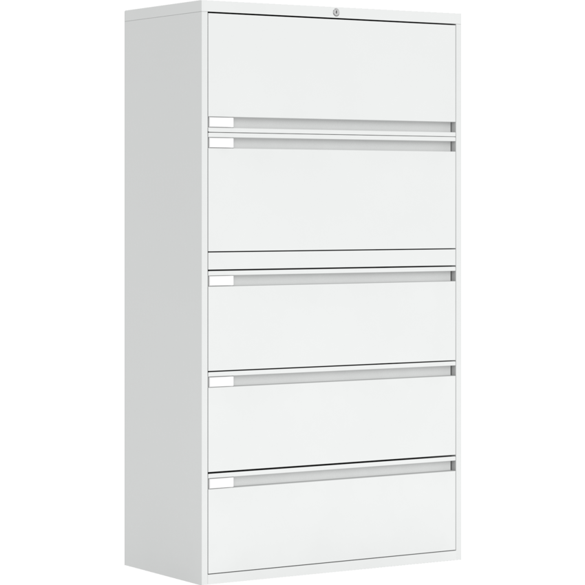 Global® Fileworks® 9300 Plus 5-Drawer Lateral File Cabinet Designer White