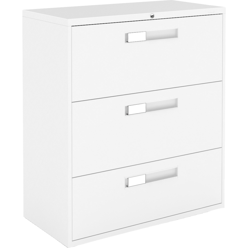 Global® Fileworks® 9300 Series Lateral File Cabinet 3-Drawer Designer White