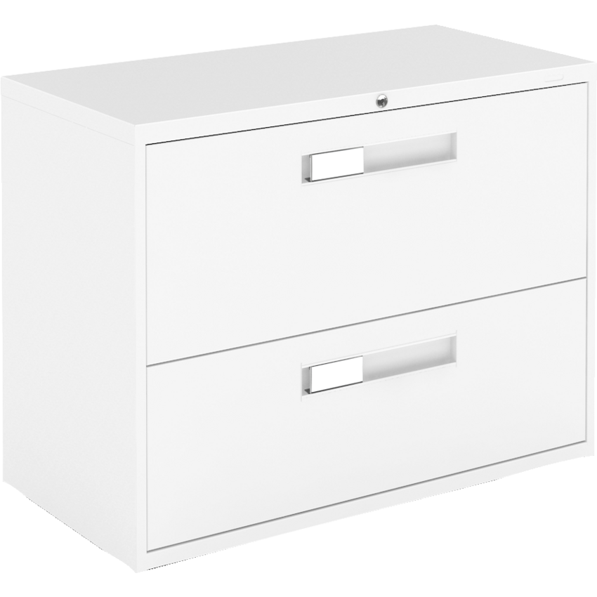 Global® Fileworks® 9300 Series Lateral File Cabinet 2-Drawer Designer White