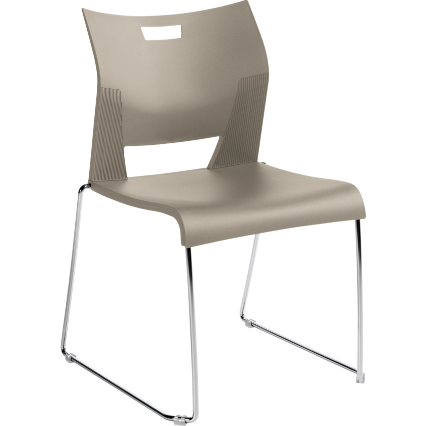 Global® Duet™ Stacking Chair Armless Latte