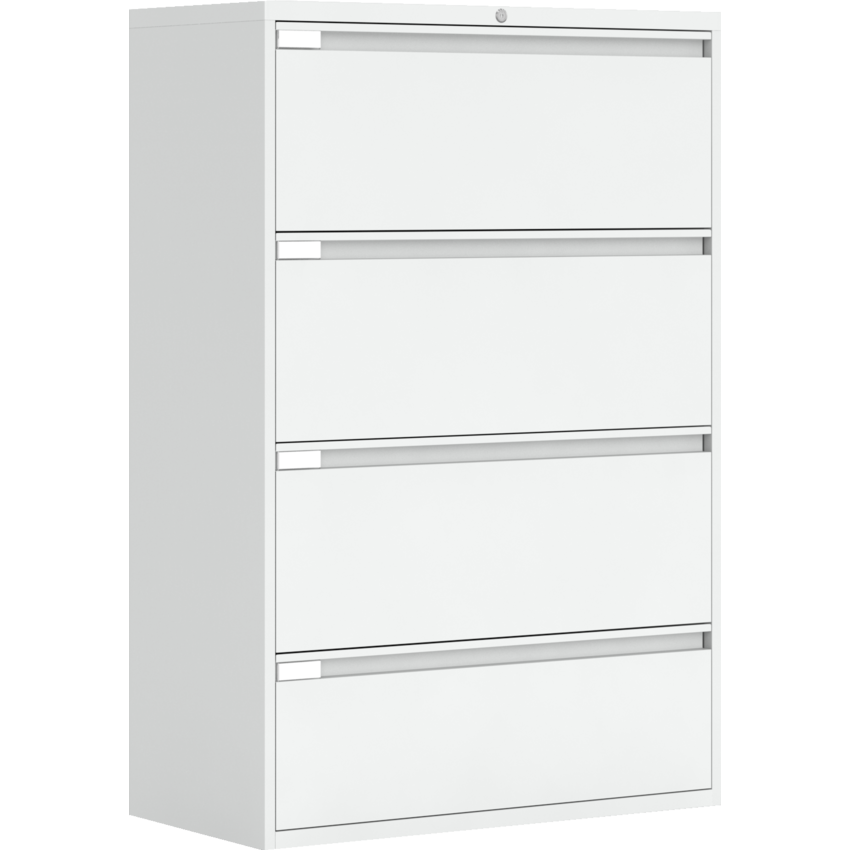 Global® Fileworks® 9300 Plus 4-Drawer Lateral File Cabinet Designer White