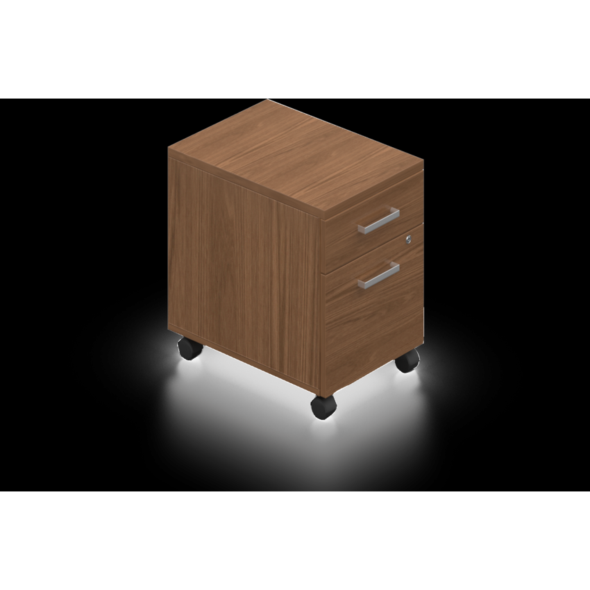 Offices to Go® Ionic II Mobile Pedestal 16"W x 22"D x 23"H Winter Cherry Finish