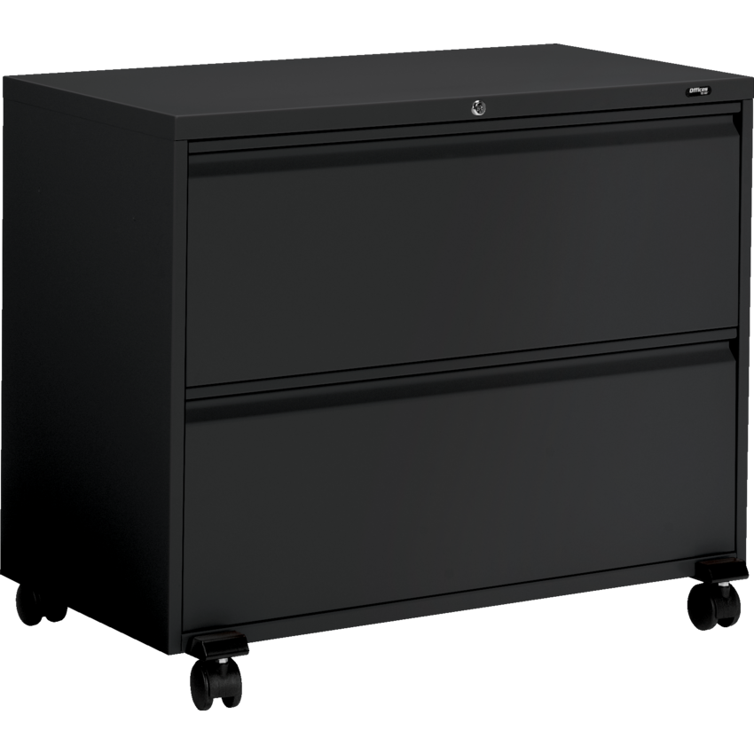 Offices To Go™ Mobile Lateral Files 2 Drawer Black