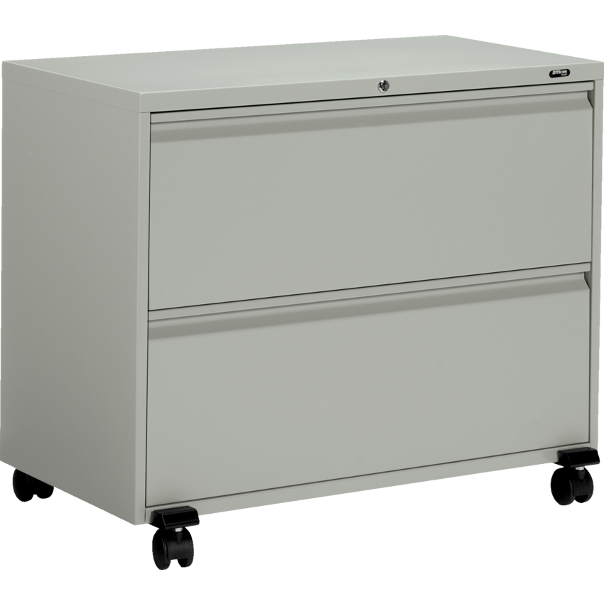 Offices To Go™ Mobile Lateral Files 2 Drawer Grey