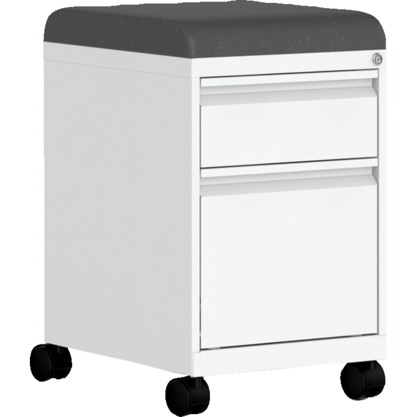 Offices to Go® Mobile File Pedestal Cushion 19" Urban Fabric Gravel Road