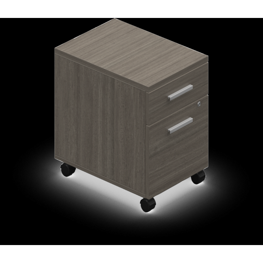 Offices to Go® Ionic II Mobile Pedestal 16"W x 22"D x 23"H Absolute Acajou Finish