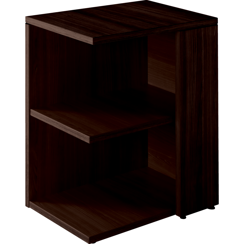 Offices to Go® Ionic Series End Shelf Unit, Right 16"W x 24"D x 29"H Dark Espresso