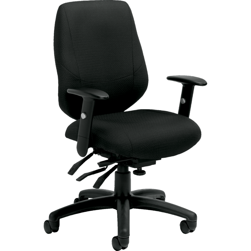 Offices to Go® Six 31 Medium Back Multi-Tilter Chair Black