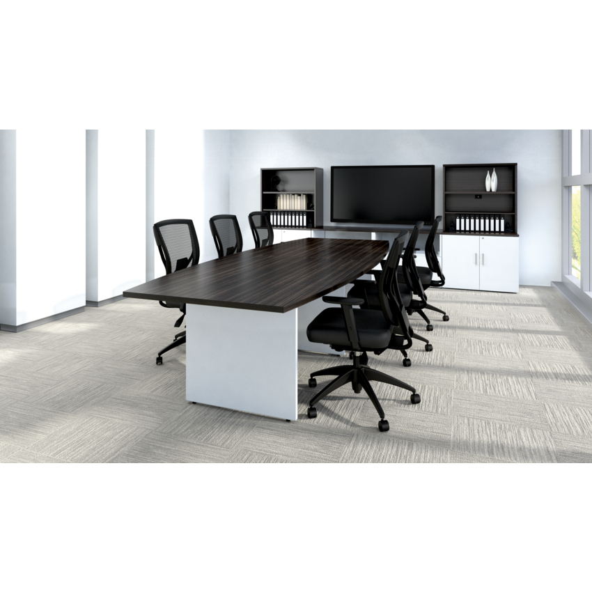 Offices to Go™ Ionic Conference Table 120" Boatshaped Asian Night Finish