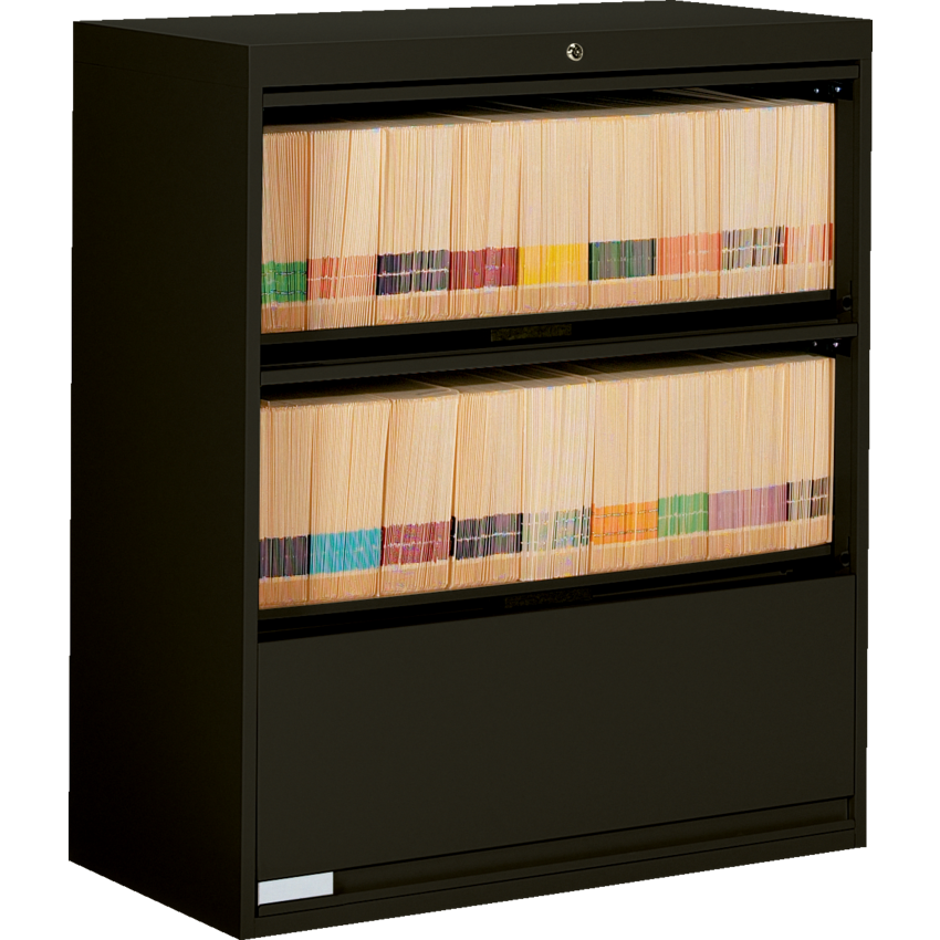 Global® 9100 End Tab Cabinet 3 Shelves Black