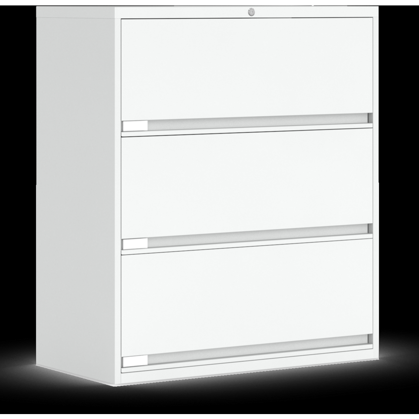 Global® 9100 End Tab Cabinet 3 Shelves Designer White