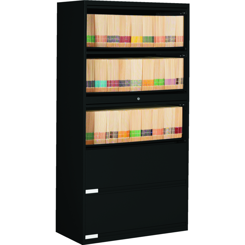 Global® 9100 End Tab Cabinet 4 Shelves Grey