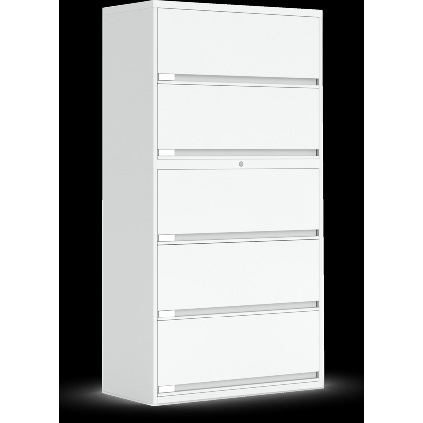 Global® 9100 End Tab Cabinet 5 Shelves Designer White