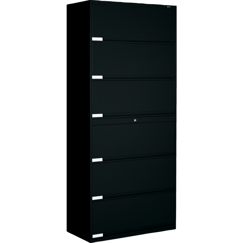 Global® 9100 End Tab Cabinet 6 Shelves Black