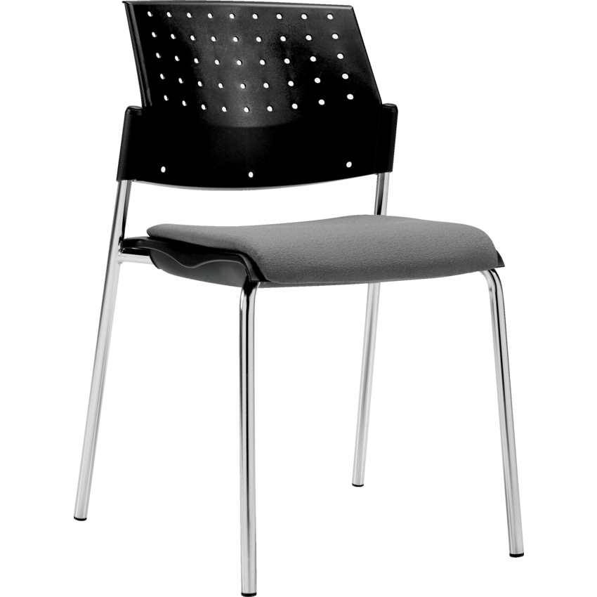 Global® Sonic™ Stacking Chair Armless Graphite