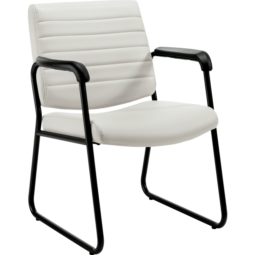 Offices To Go™ Caman Medium Back Guest Chair White