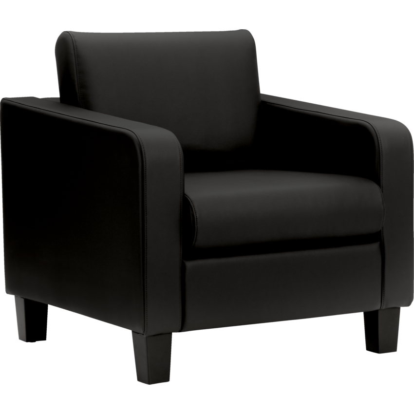 Offices to Go® Suburb Sofa Series Club Chair Bonded Leather Black