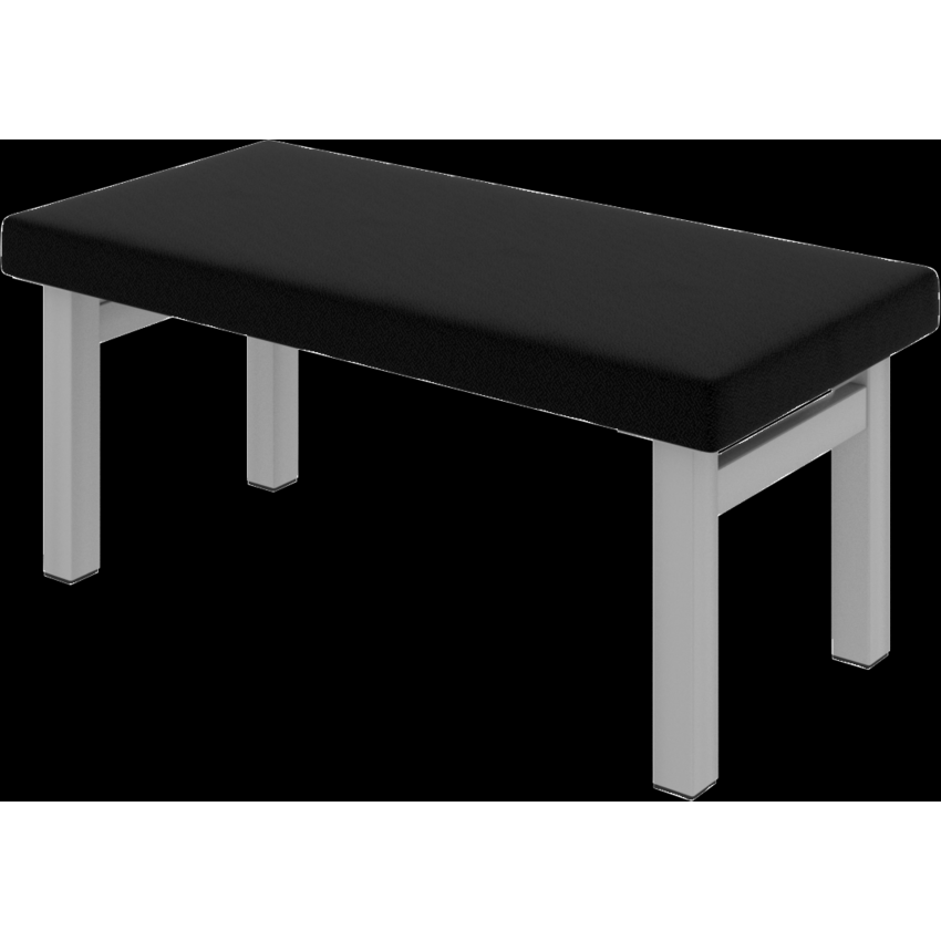 Offices to Go® Ionic 2-Seat Upholstered Bench Black