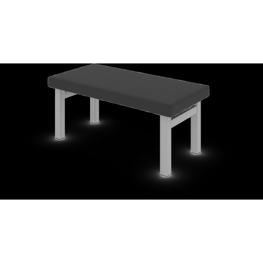 Offices to Go® Ionic 2-Seat Upholstered Bench Charcoal