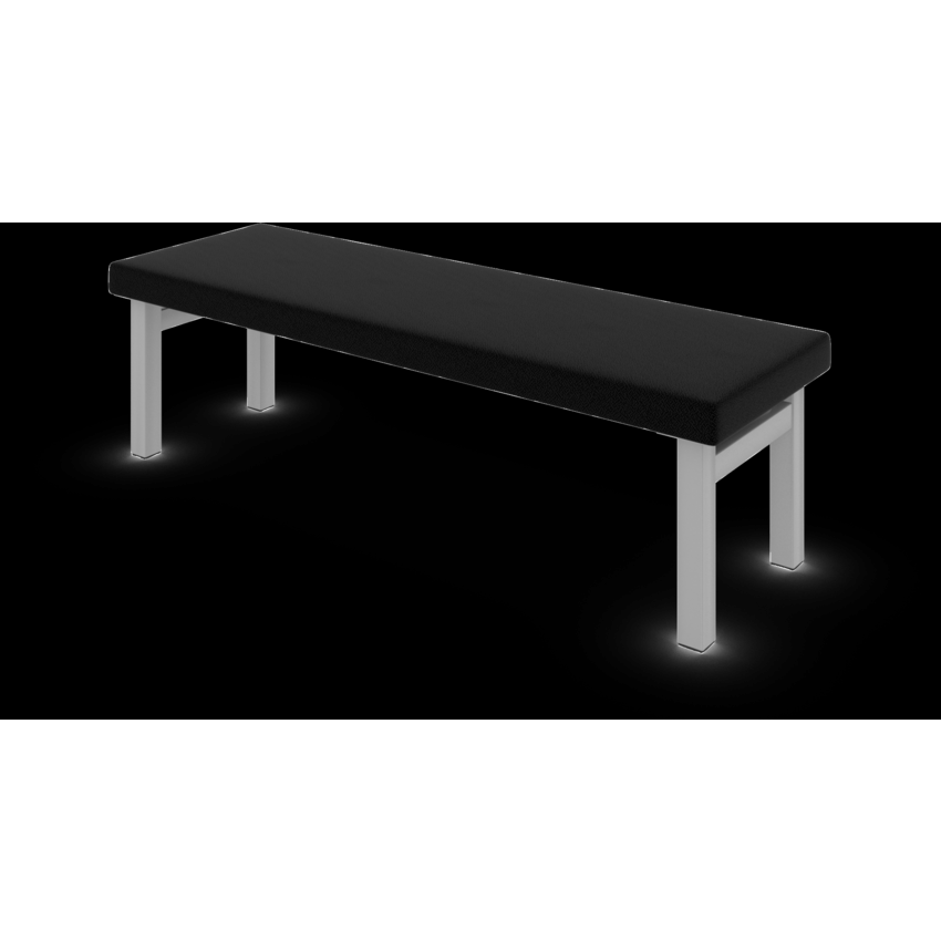 Offices to Go® Ionic 3-Seat Upholstered Bench Black