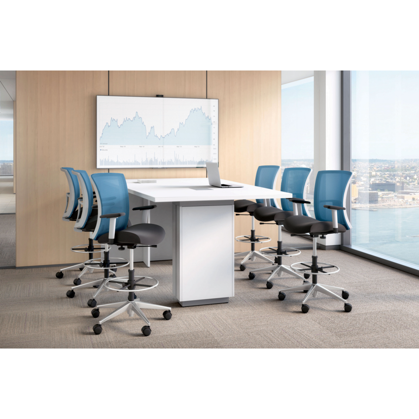 Global® Media Table 96"W x 48"D x 42.5"H Designer White