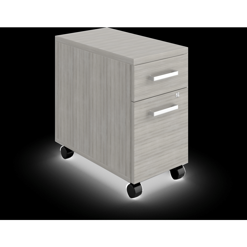 Offices to Go® Iconic Mobile File Pedestal Box/File 12" Noce Grigio