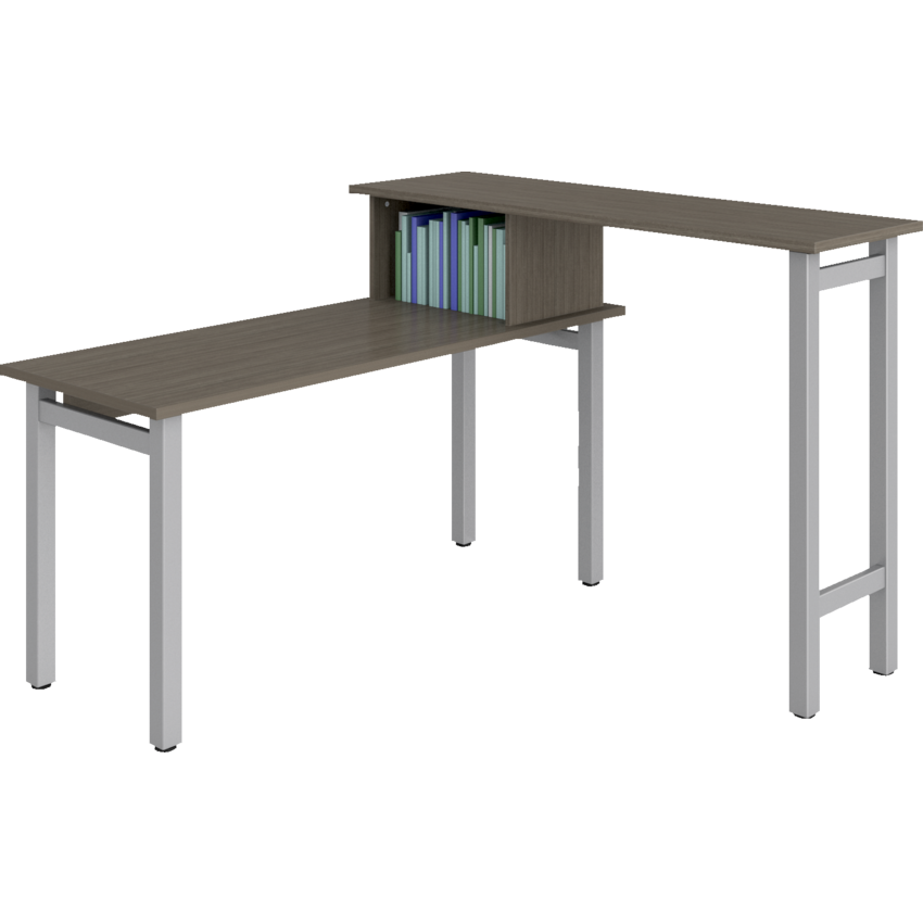 Offices to Go® Ionic Standing Height Return 60"W x 60"WD x 42"H Absolute Acajou Finish