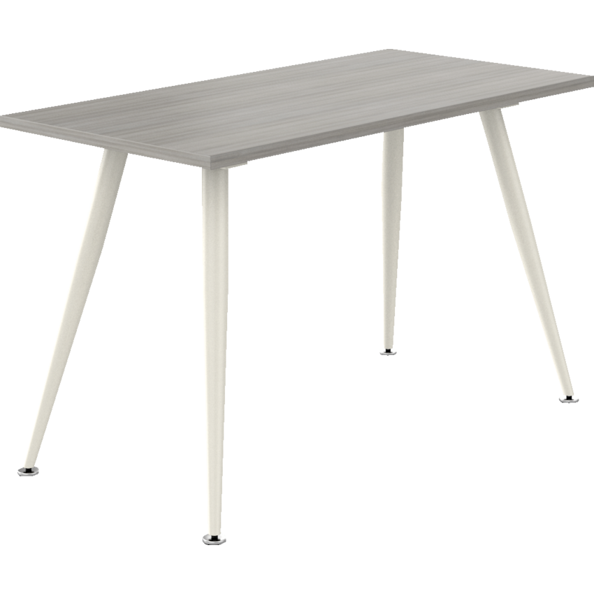 Offices to Go® Pashley Mid Century Modern Table Desk 48" x 24" Noce Grigio and White