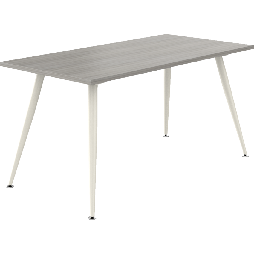 Offices to Go® Pashley Mid Century Modern Table Desk 60" x 30" Noce Grigio and White
