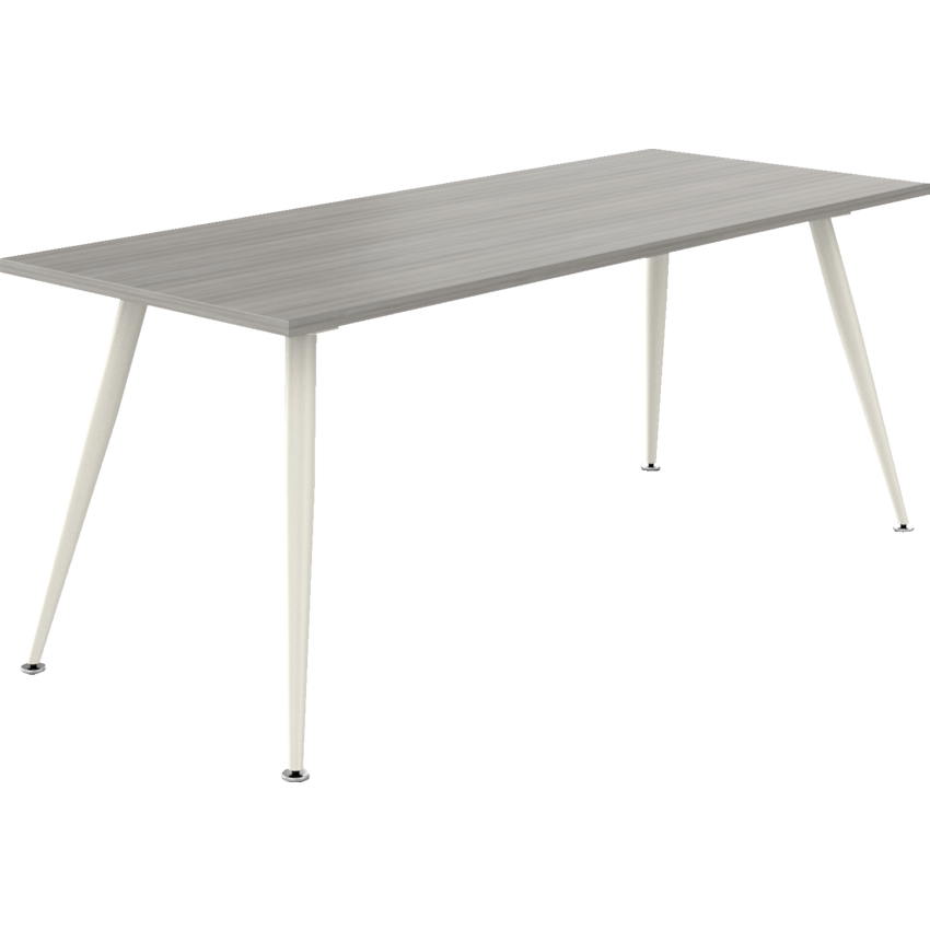 Offices to Go® Pashley Mid Century Modern Table Desk 72" x 30" Noce Grigio and White