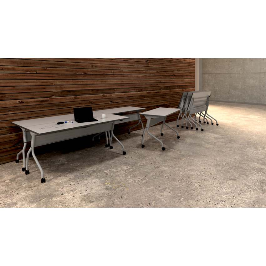 Offices to Go® Ionic Writable Desk Surface 48"W x 24"D White and Tungsten