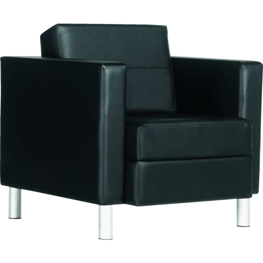 Global® Citi™ Lounge Chair Vinyl California Black