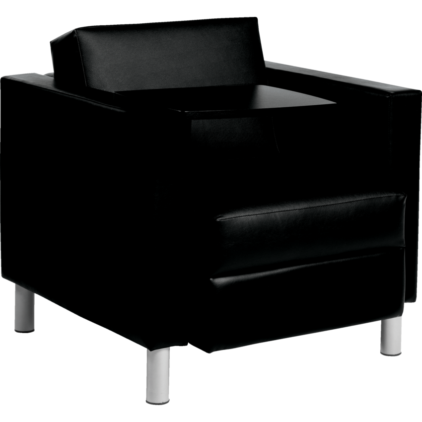 Global® Citi™ Series Chair with Black Right Tablet Arm 30"W x 31"D x 30"H Mock Leather