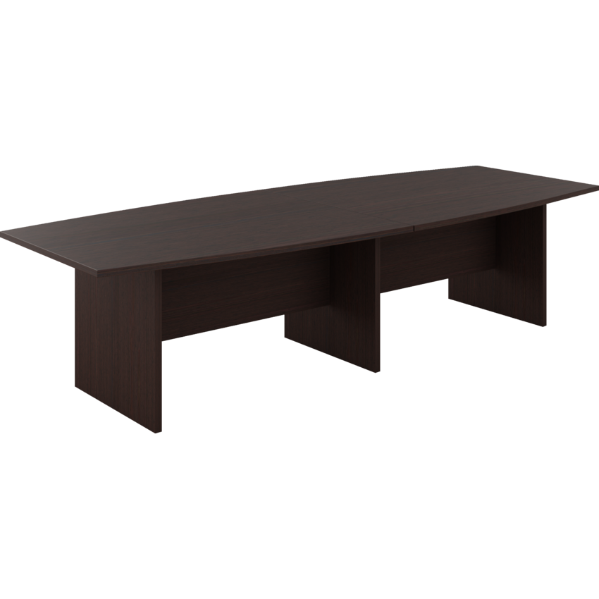 Offices To Go® Newland™ Boardroom Table 2 Pc Boat Shaped 120'W x 48"D x 29"H Dark Espresso