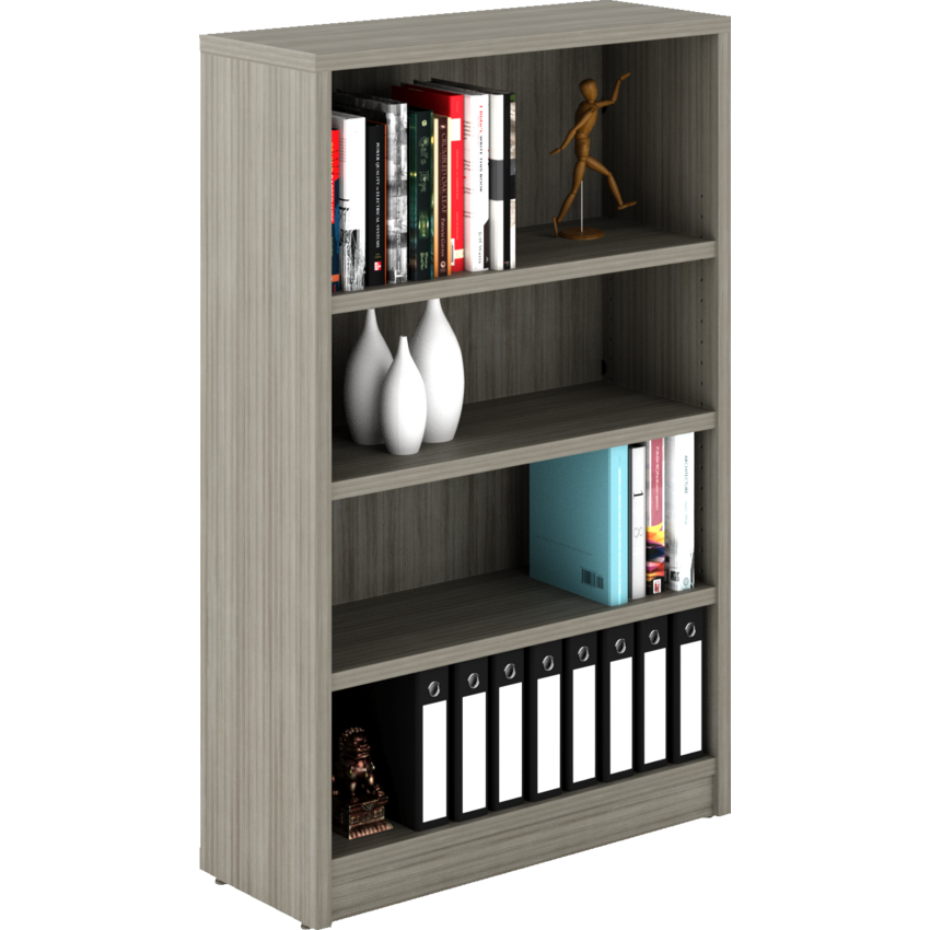 Offices To Go® Newland™ Bookcase 3 Shelves 30"W x 12"D x 48-3/5"H Noce Grigio finish