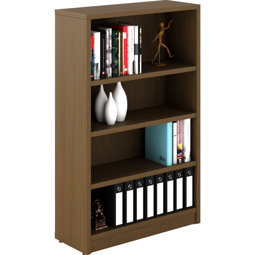 Offices To Go® Newland™ Bookcase 3 Shelves 30"W x 12"D x 48-3/5"H Winter Cherry finish