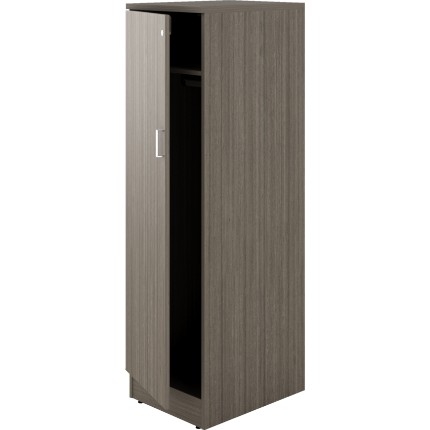 Offices To Go® Newland™ Personal Wardrobe Left 18"W x 24"D x 65-3/5"H Absolute Acajou finish