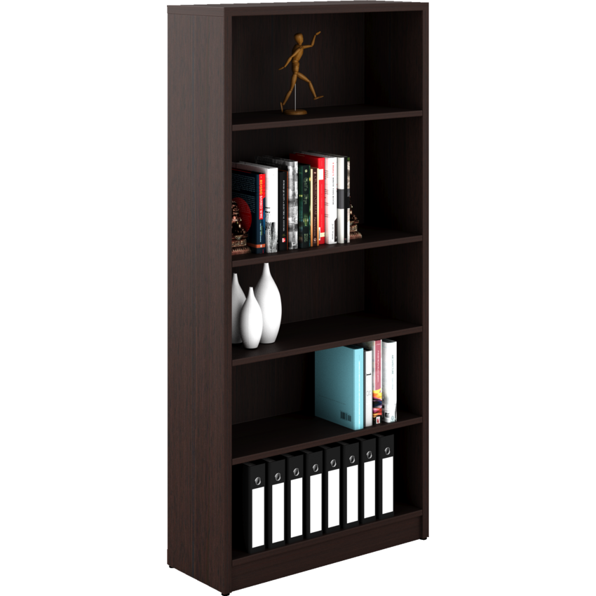 Offices To Go® Newland™ Bookcase 4 Shelves 30"W x 12"D x 65-3/5"H Dark Espresso finish