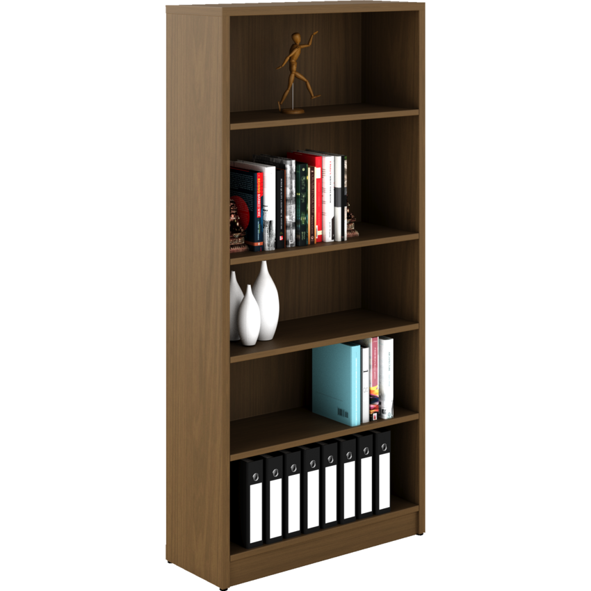 Offices To Go® Newland™ Bookcase 4 Shelves 30"W x 12"D x 65-3/5"H Winter Cherry finish