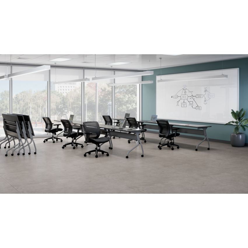 Offices to Go® Newland™ Training Table 72"W x 24"D x 29-1/2"H Asian Night finish